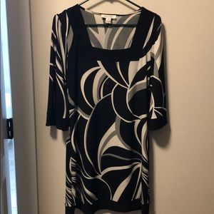 White House Black Market black and white dress
